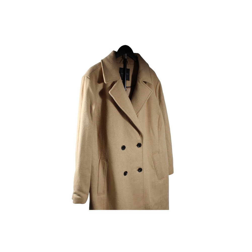 Talbots Plus Camel Tan Wool Blend Double Breasted Coat 3X NWT 57400754 - Picture 2 of 8